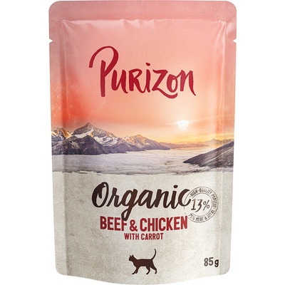 Purizon Organic hovězí a kuřecí s mrkví 6 x 85 g