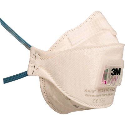 3M Aura 9322+Gen3 respirátor proti jemnému prachu, s ventilom FFP2 10 ks