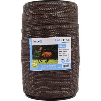 fencee Páska pro elektrický ohradník, šířka 40 mm, hnědá