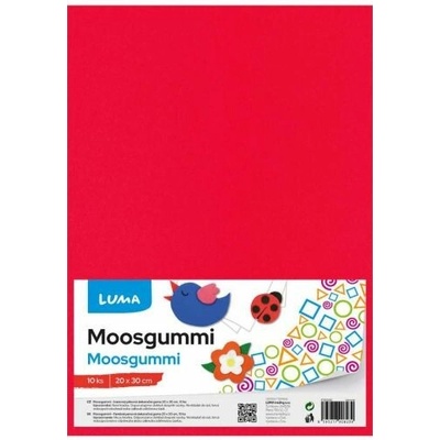 MOOSGUMMI A4 červená LUMA, 10ks
