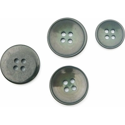 Oblekový gombík – lesklý s melírovaným stredom – khaki – priemer 2 cm