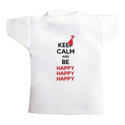 Tričko na láhev Keep calm and be happy