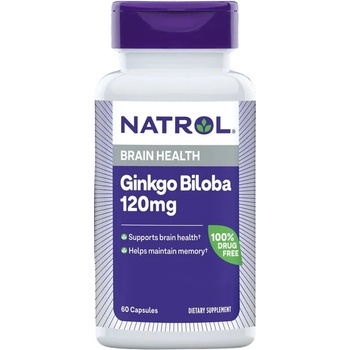 Natrol Ginkgo Biloba, 120 mg, 60 капсули, Natrol (6048)