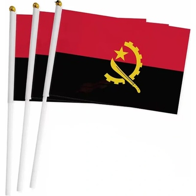 Vlajka Angola 14 x 21 cm na plastovej tyčke