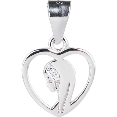 Bealio stříbrný přívěsek MADONKA v SRDÍČKU 03 10640 0742