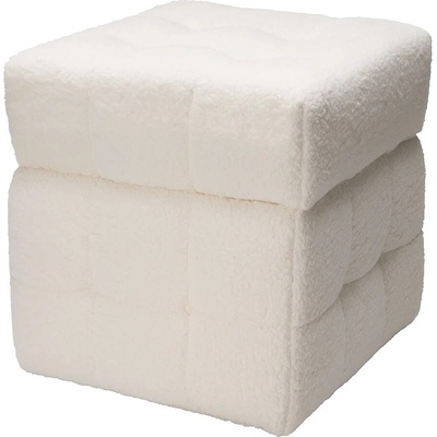 Homestyling Taburet s úložným prostorem 38x38x37 cm bílá
