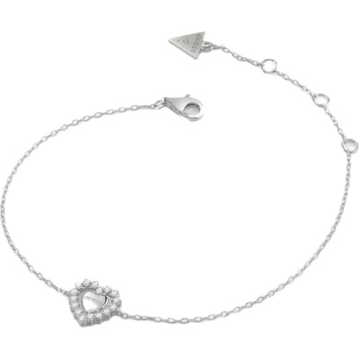 Guess Strieborný dámsky náramok Heart Jardin JSBB04457JWRH 18,5 cm