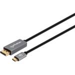 Manhattan Кабел Manhattan - кабел USB-C към DisplayPort 1.4 (позлатен, 4K 120 Hz, 2 м, черен) 354844 (354844)