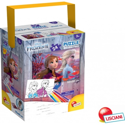 Lisciani Frozen II 24 oboustranné 4 fixy 50x35 cm