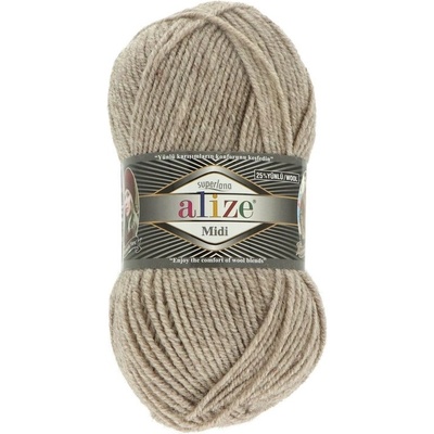 Alize Superlana Midi 207 melírovaná svetlá hnedá