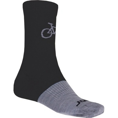 Sensor TOUR Merino wool ponožky černá/šedá