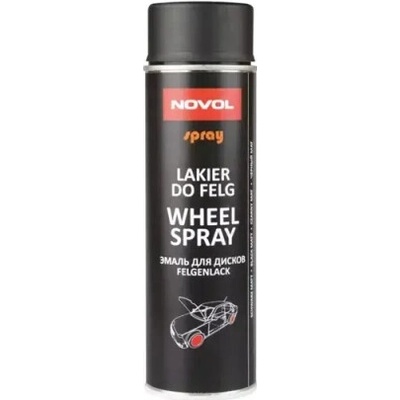 NOVOL SPRAY WHEEL - Čierny matný lak na disky v spreji 500ml