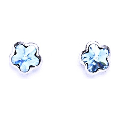 Čištín na šroubek s krystaly Swarovski Akvamarín NŠ 1297