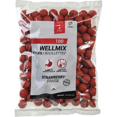 CAPERLAN Boilies na lov kaprů Wellmix 1kg 20 mm jahodové