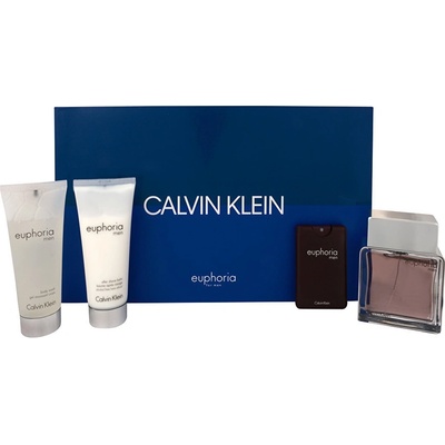 Calvin Klein Euphoria Men EDT 100 ml + EDT 20 ml + balzám po holení 100 ml + sprchový gél 100 ml darčeková sada