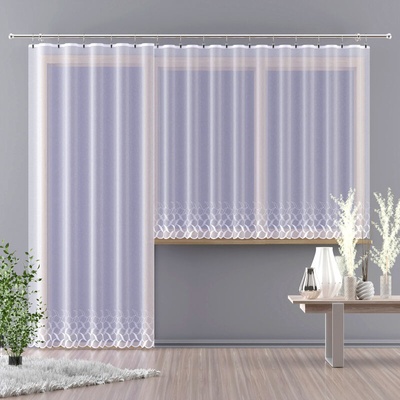 Záclona žakárová, BALERA metráž, bílá 140 cm – Zboží Dáma
