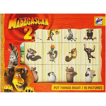 Woodyland Дървена игра-пъзел Woodyland - Мадагаскар 2 (91206)