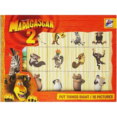 Woodyland Дървена игра-пъзел Woodyland - Мадагаскар 2 (91206)