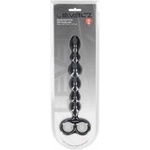 Boss of Toys Beaded Silicone Anal Probe with Double Loop - Black