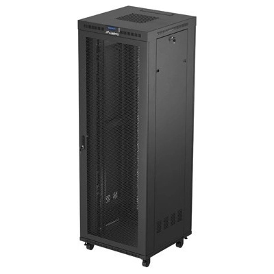 Lanberg Комуникационен шкаф, Lanberg rack cabinet 19" free-standing 47U/800X800 (FLAT PACK) with mesh door LCD black (FF01-8847-23BL)