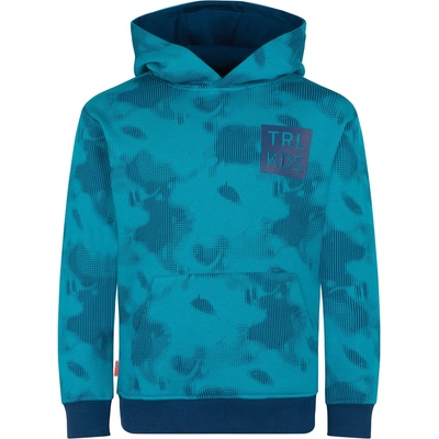 TROLLKIDS Детски суичър Trollkids Kid's Lifjell Sweater Hoodie - Dark Turquoise / Madeira Blue - размер 110 (EU) (704-6252-0113)