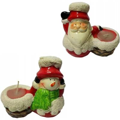 Huizhou Haiswei Daily Necessities Co., Ltd. Vianočný keramický svietnik s figúrkou