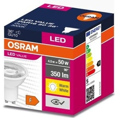 OSRAM LED крушка Ledvance, GU10, 4.5W, 350lm, 3000K (AC32055)