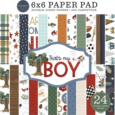 CARTA BELLA Scrapbookové papíry 6x6" - That's my Boy