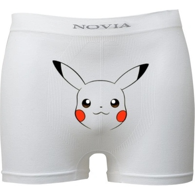 trenýrky s potiskem PIKAČU (POKÉMON GO) Trenky pánské bílé