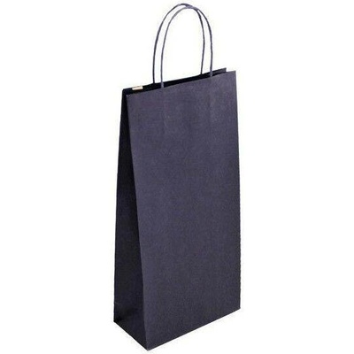 Papírová taška na víno modrá Blu Glass 180x90x390 mm, na 2 lahve