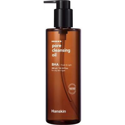 Hanskin Pore Cleansing Oil BHA čistiaci a odličovací pleťový olej s BHA kyselinami 300 ml