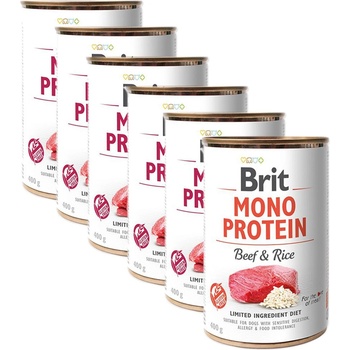 Brit Консерва Brit Mono Protein Говеждо и Ориз, 6 x 400 г