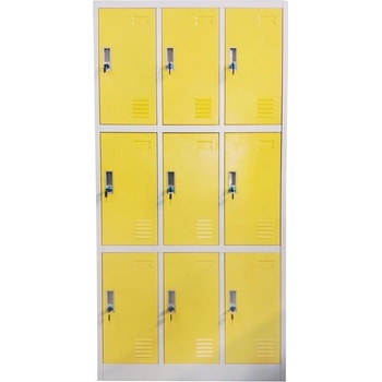 RFG Гардероб RFG, метален, троен, с девет клетки, 90 x 45 x 185 (4035180059)