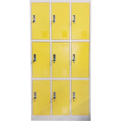 RFG Гардероб RFG, метален, троен, с девет клетки, 90 x 45 x 185 (4035180059)