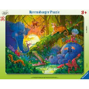 Ravensburger Пъзел с рамка Ravensburger от 36 части - Джунгла (12004251) - ozone