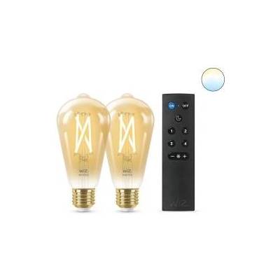 Philips Смарт Крушка Wiz ST64 E27 50 W Многоцветен Златен 7 W 640 lm (2 броя)