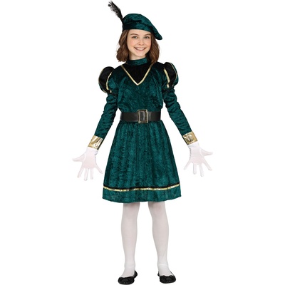 Fiestas Guirca Детски момичешки костюм - Зелен благородник Размер - деца: XL: 143-151 см
