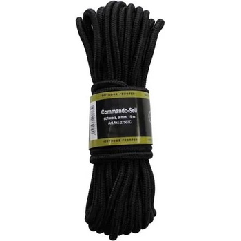 MFH Полипропиленово въже 15 метра 7 мм черно (27507b)