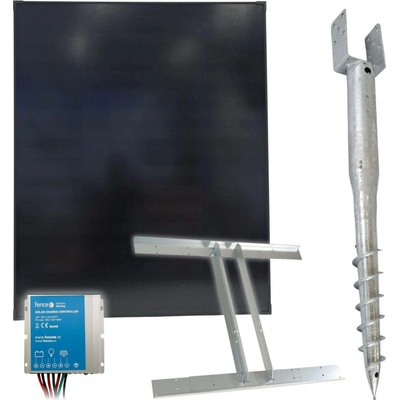 Basic sada solární ohradník - Držák zemní vrut, regulátor 10 A, konzole a panel 200 W