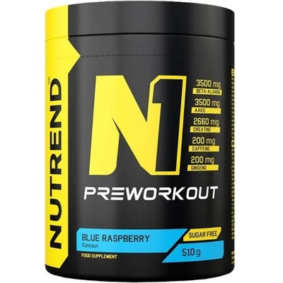 NUTREND N1 Pre-Workout 510 g - modrá malina