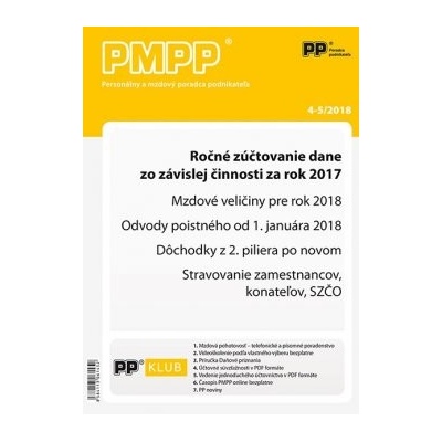 PMPP 4-5/2018 Ročné zúčtovanie dane zo závislej činnosti za rok 2017