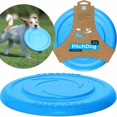 Frisbee pro psa PitchDog modrý 24 cm