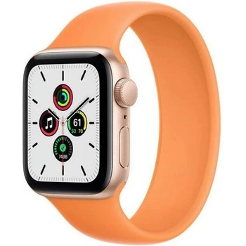 Apple Оригинална силиконова каишка за Apple Watch 44мм, 45мм, 46мм, Ultra, Ultra 2, Ultra 3 49 - Apple Marigold Solo Loop Band Size 7 (разопакован) (MKYG3ZM/A)