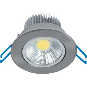 ELMARK Lslcob spotlight 7w 4000k-4300k 230v САТ. НИКЕЛ (92lslc740/sn)
