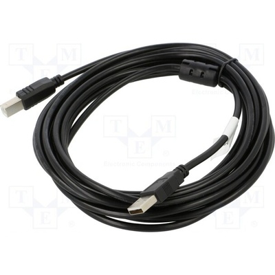 Lanberg CA-USBA-11CC-0050-BK USB 2.0, USB A vidlice,USB B vidlice, zlacený, 5m, černý