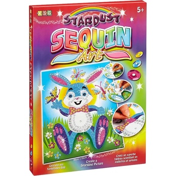 KSG Crafts Творчески комплект KSG Crafts Sequin Art Stardust - Изкуство с пайети и брокат, Заек (1222)