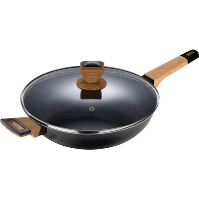 Bergner Pánev hluboká s nepřilnavým povrchem a poklicí 28 cm Earth Black