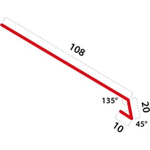 Stato ST6/3 Okapnice DHV 138 mm 2 m polyester 25 µm hnědá