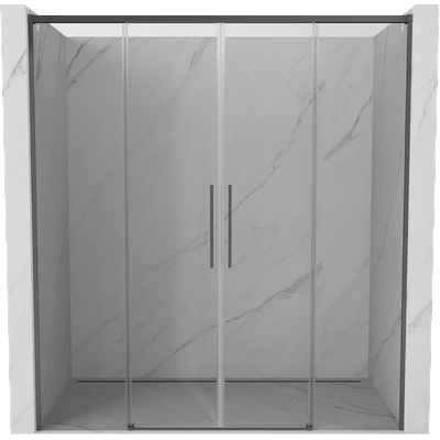 Mexen Rox Двоен плъзгащ се душ, 180 см, прозрачен, gun metal - 8C2-180-002-95-00 (8C2-180-002-95-00)