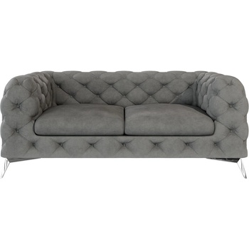 ROPEZ Сив кадифен диван 185 cm Chelsea - Ropez (Chelsea Sofa 2os. Riviera 91 Srebrne)
